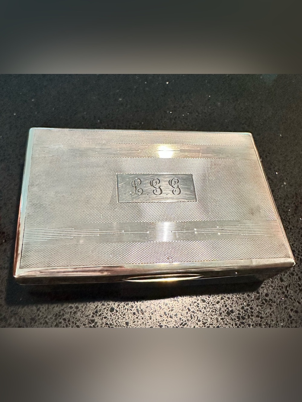 Antique sterling cigarette/ cigar dresser box
